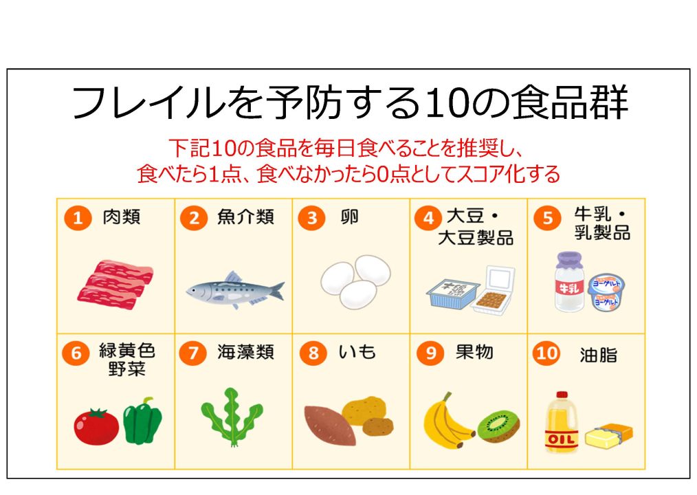 フレイルを予防する10の食品群